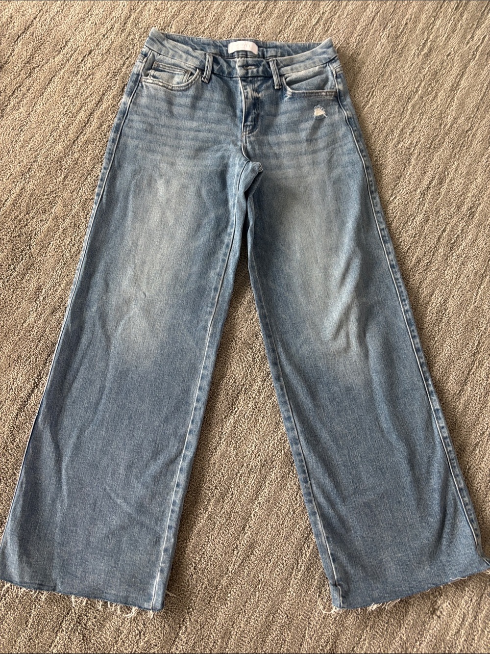 High-Rise Light Blue Wide-Leg Women's Jeans
